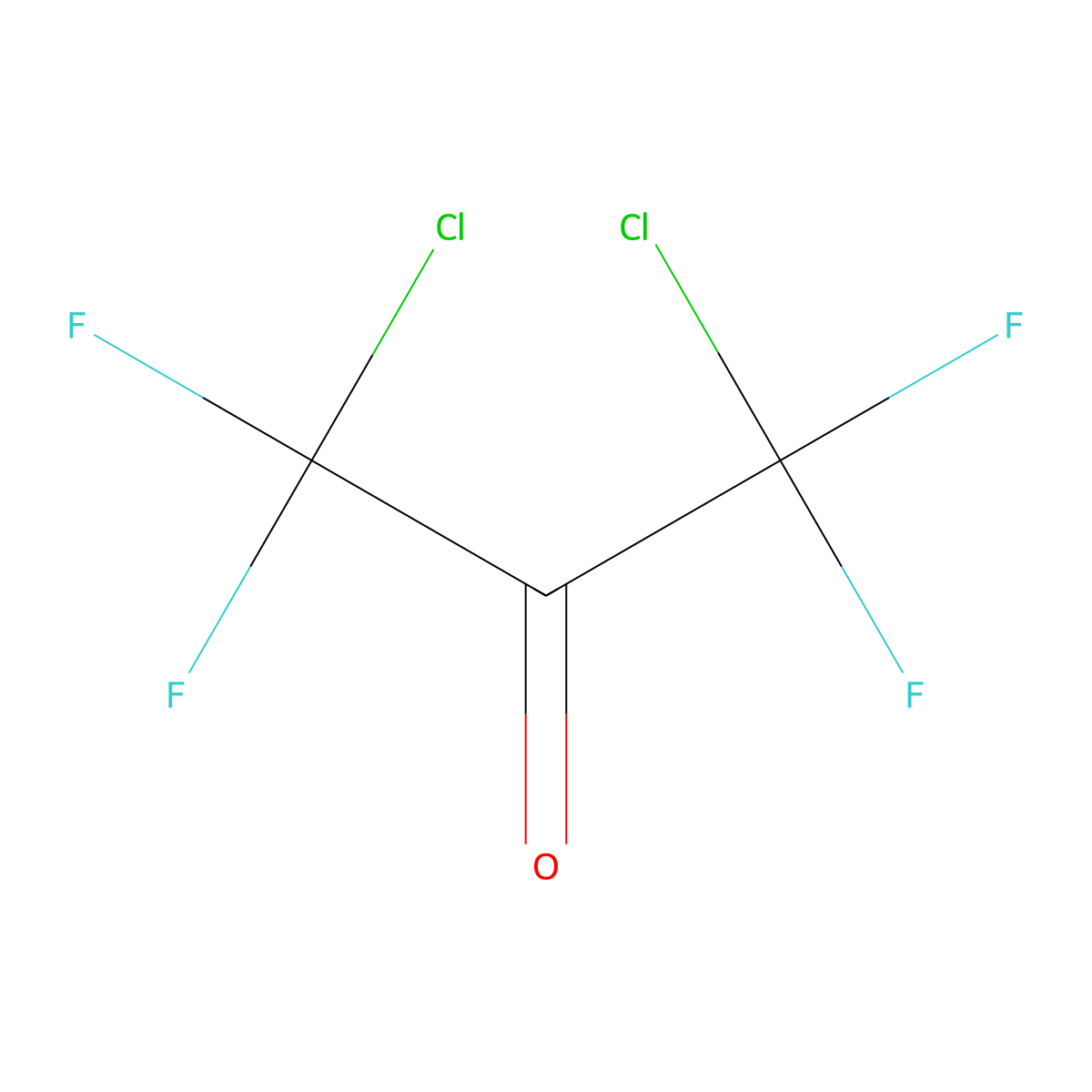 1,3-Dichlorotetrafluoroacetone molecular structure, CAS 127-21-9