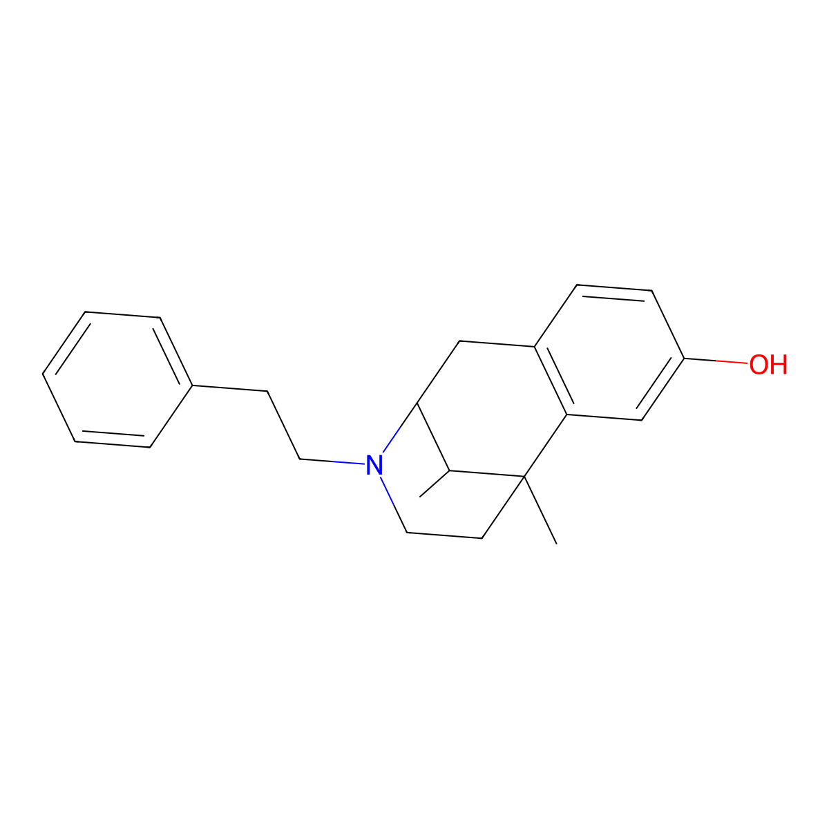 Phenazocine molecular structure, CAS 127-35-5