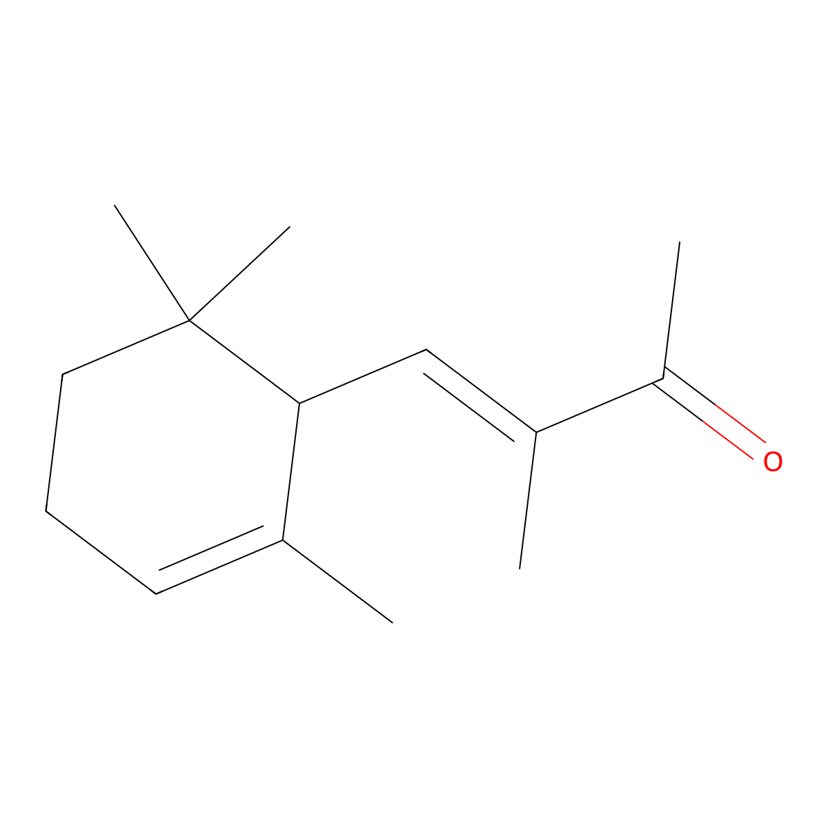 3-Methyl-4-(2,6,6-trimethyl-2-cyclohexen-1-yl)-3-buten-2-one molecular structure, CAS 127-51-5