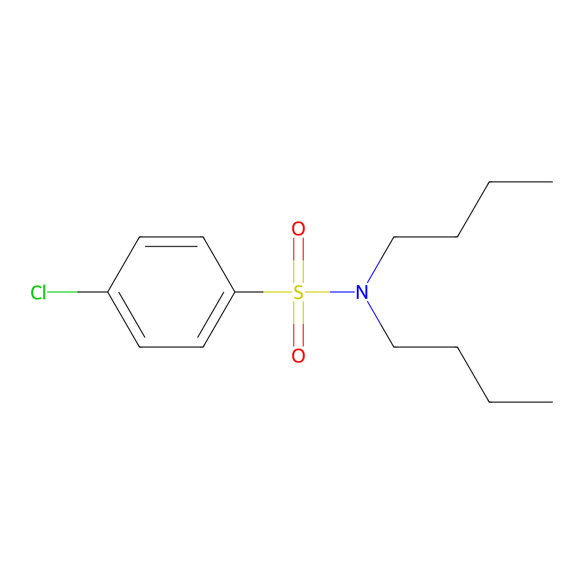 N,N-Dibutyl-4-chlorobenzenesulfonamide molecular structure, CAS 127-59-3