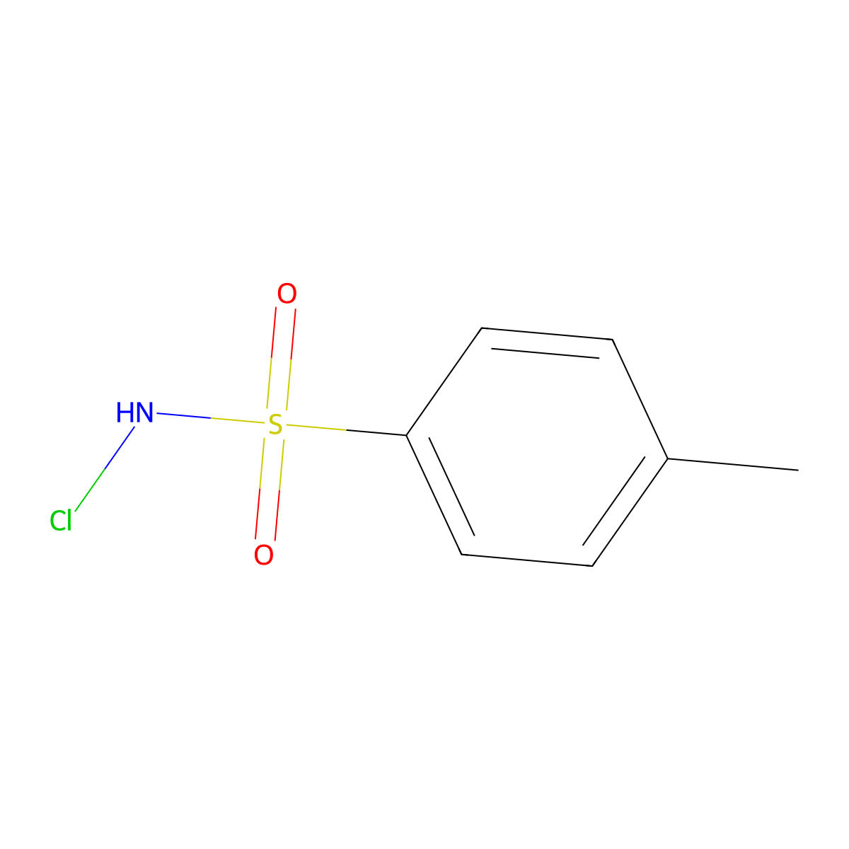 Tosylchloramide molecular structure, CAS 127-65-1