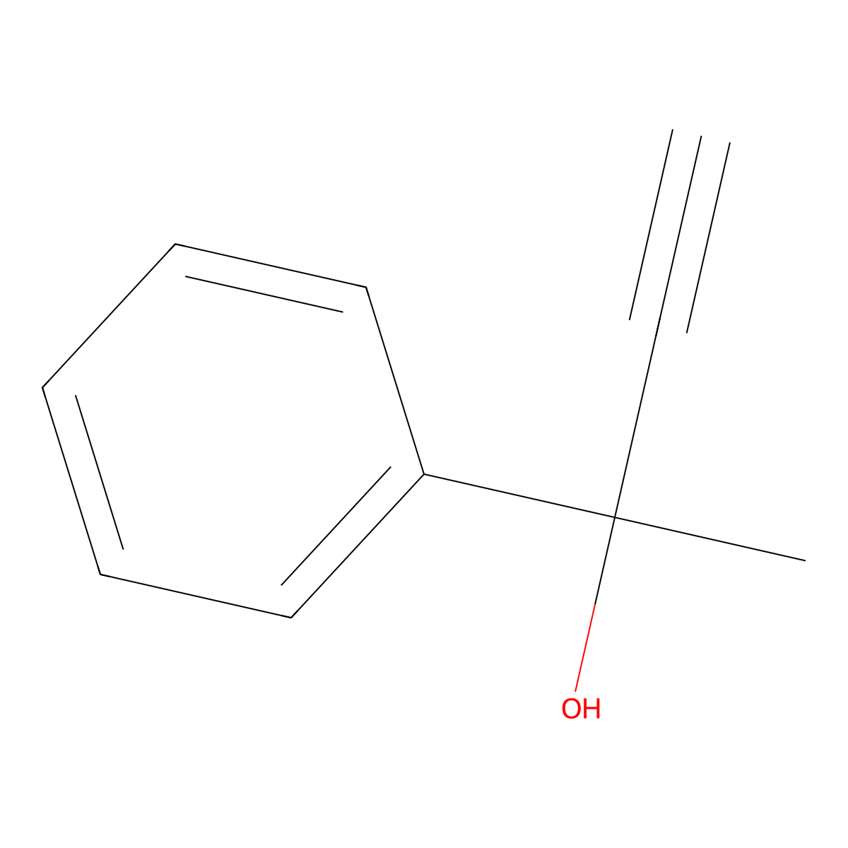3-Hydroxy-3-phenyl-1-butyne molecular structure, CAS 127-66-2