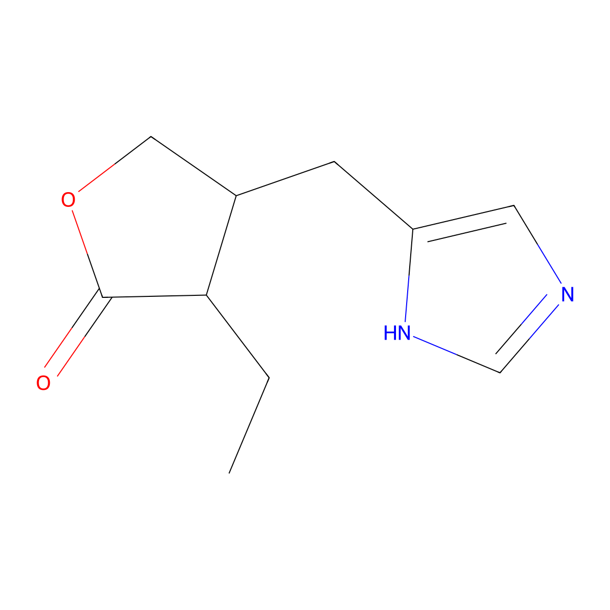 Pilocarpidine molecular structure, CAS 127-67-3