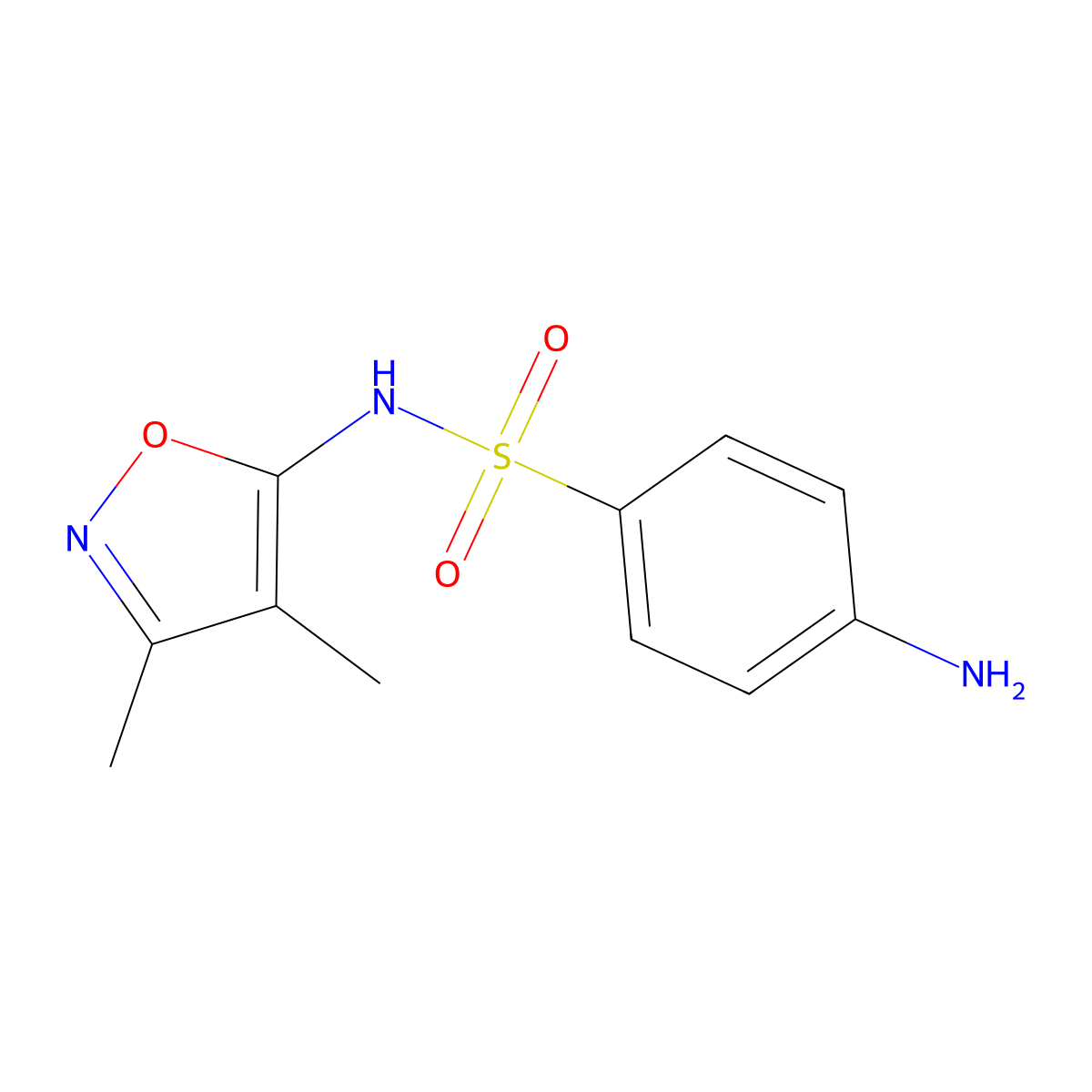 Sulfisoxazole molecular structure, CAS 127-69-5