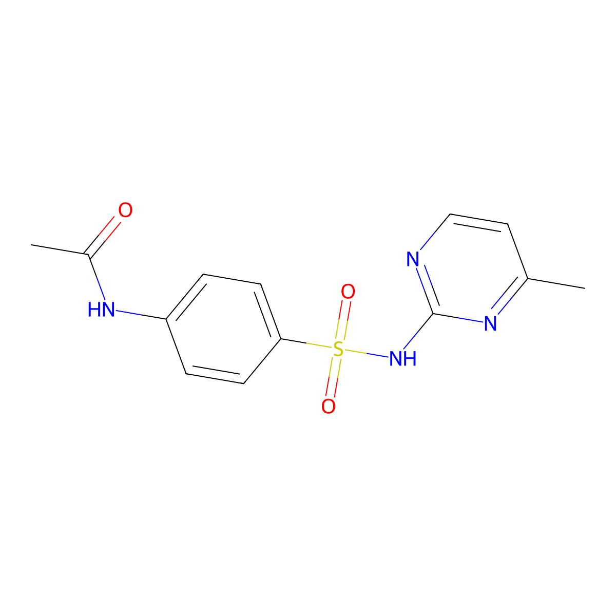 N4-Acetylsulfamerazine molecular structure, CAS 127-73-1