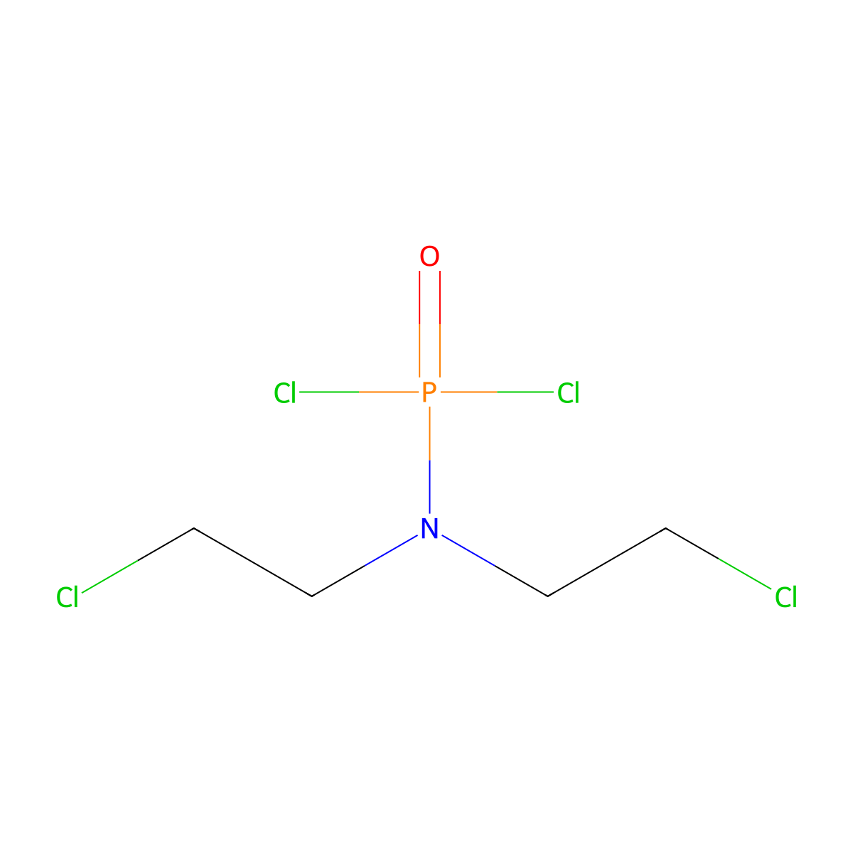 Phosphoramidic dichloride, bis(2-chloroethyl)- molecular structure, CAS 127-88-8