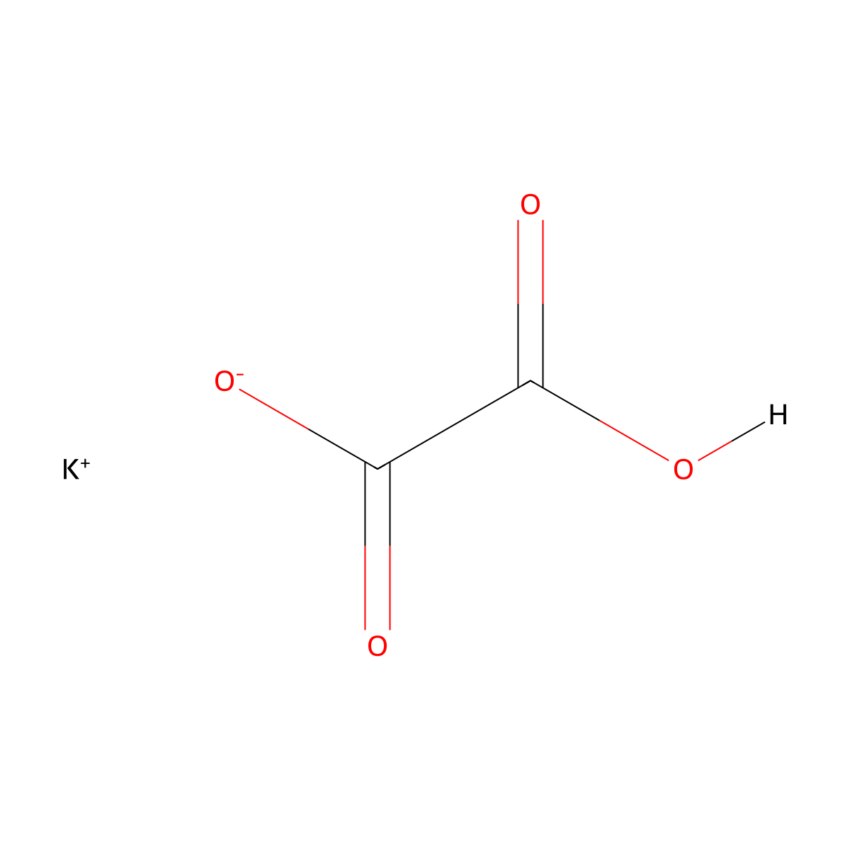 potassium 2-hydroxy-2-oxoacetate molecular structure, CAS 127-95-7