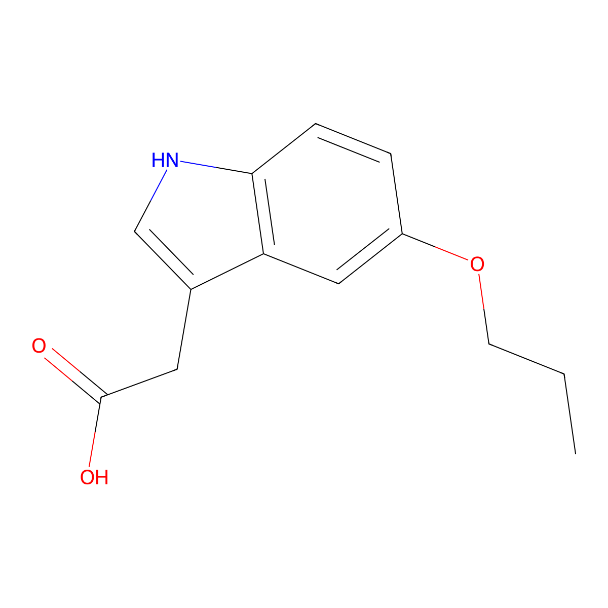 2-(5-Propoxy-1H-indol-3-YL)acetic acid molecular structure, CAS 1270002-51-1