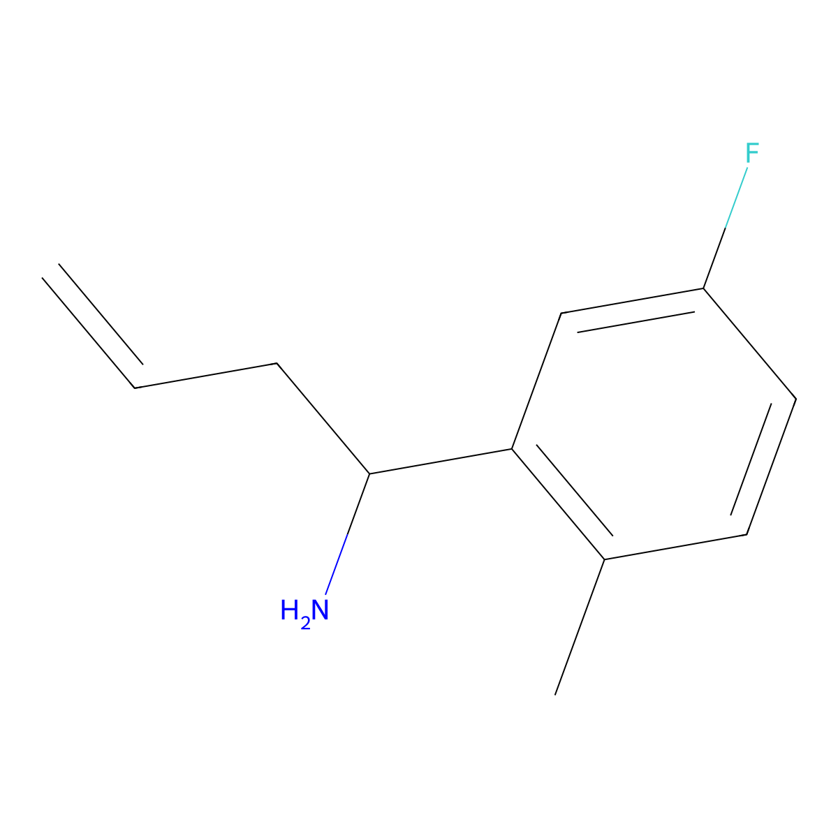 (R)-1-(5-Fluoro-2-methylphenyl)but-3-EN-1-amine molecular structure, CAS 1270004-24-4