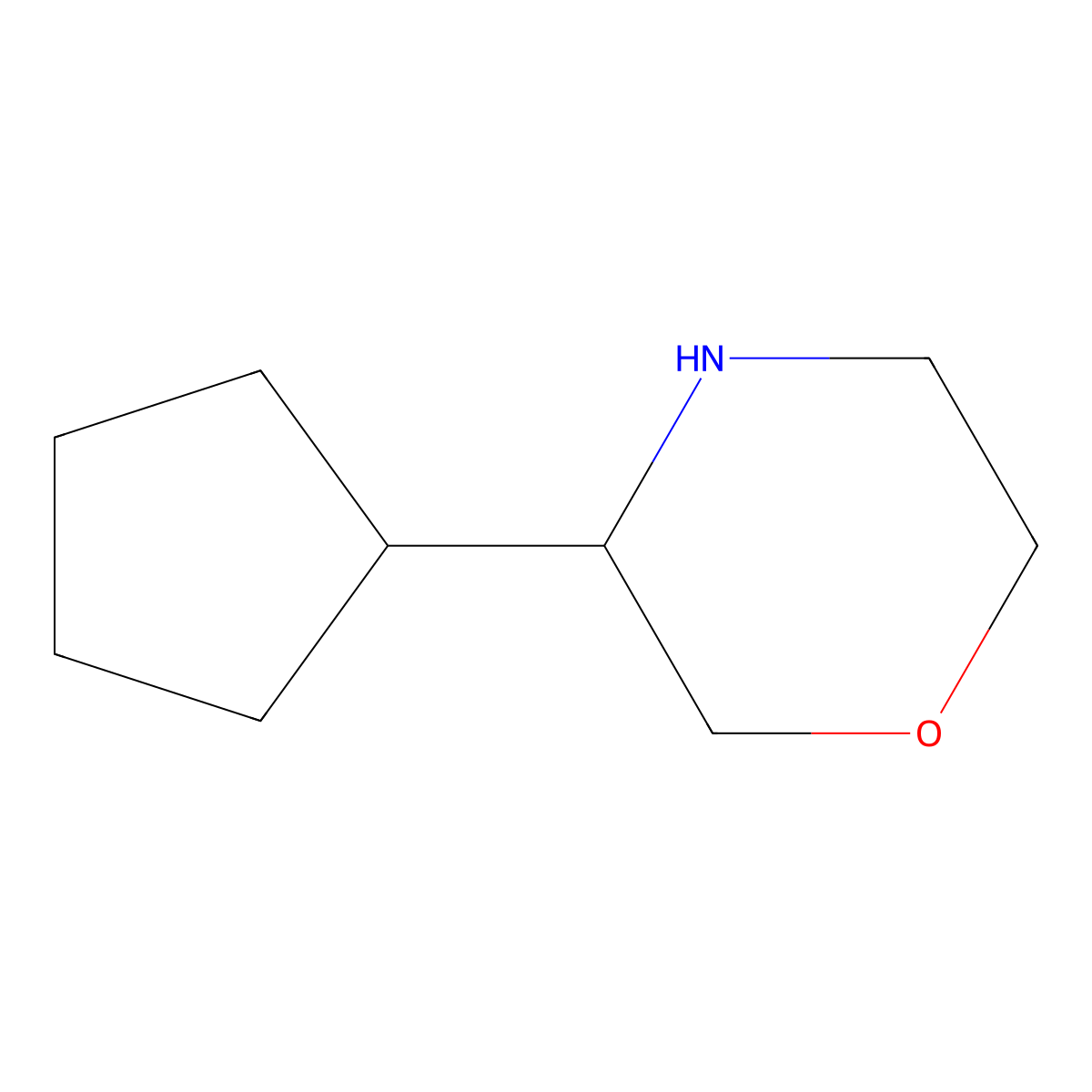 (S)-3-Cyclopentylmorpholine molecular structure, CAS 1270006-27-3