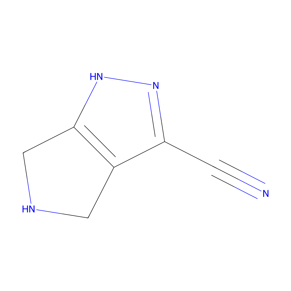 2,4,5,6-Tetrahydropyrrolo[3,4-c]pyrazole-3-carbonitrile molecular structure, CAS 1270030-00-6