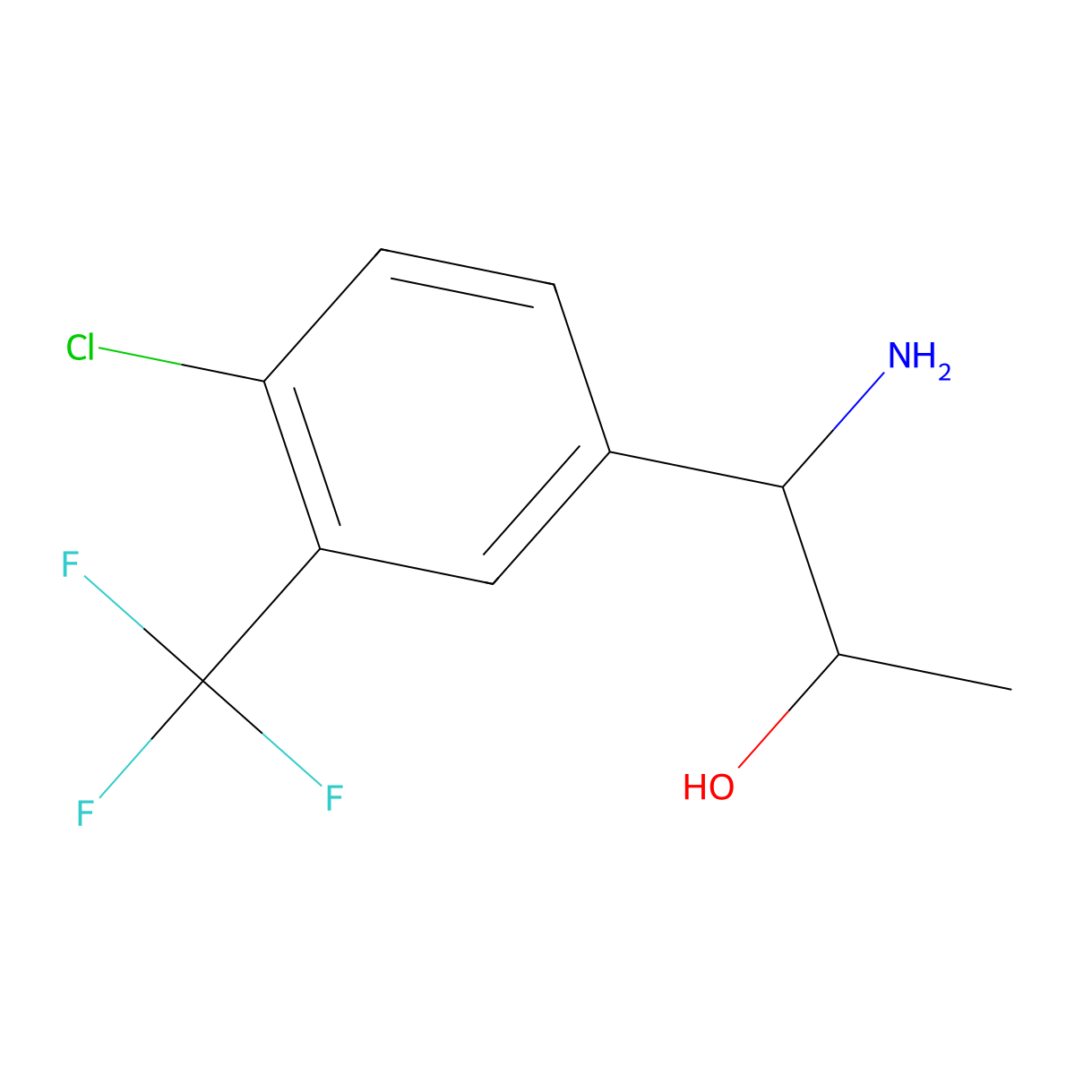 (1S,2S)-1-Amino-1-[4-chloro-3-(trifluoromethyl)phenyl]propan-2-OL molecular structure, CAS 1270032-43-3