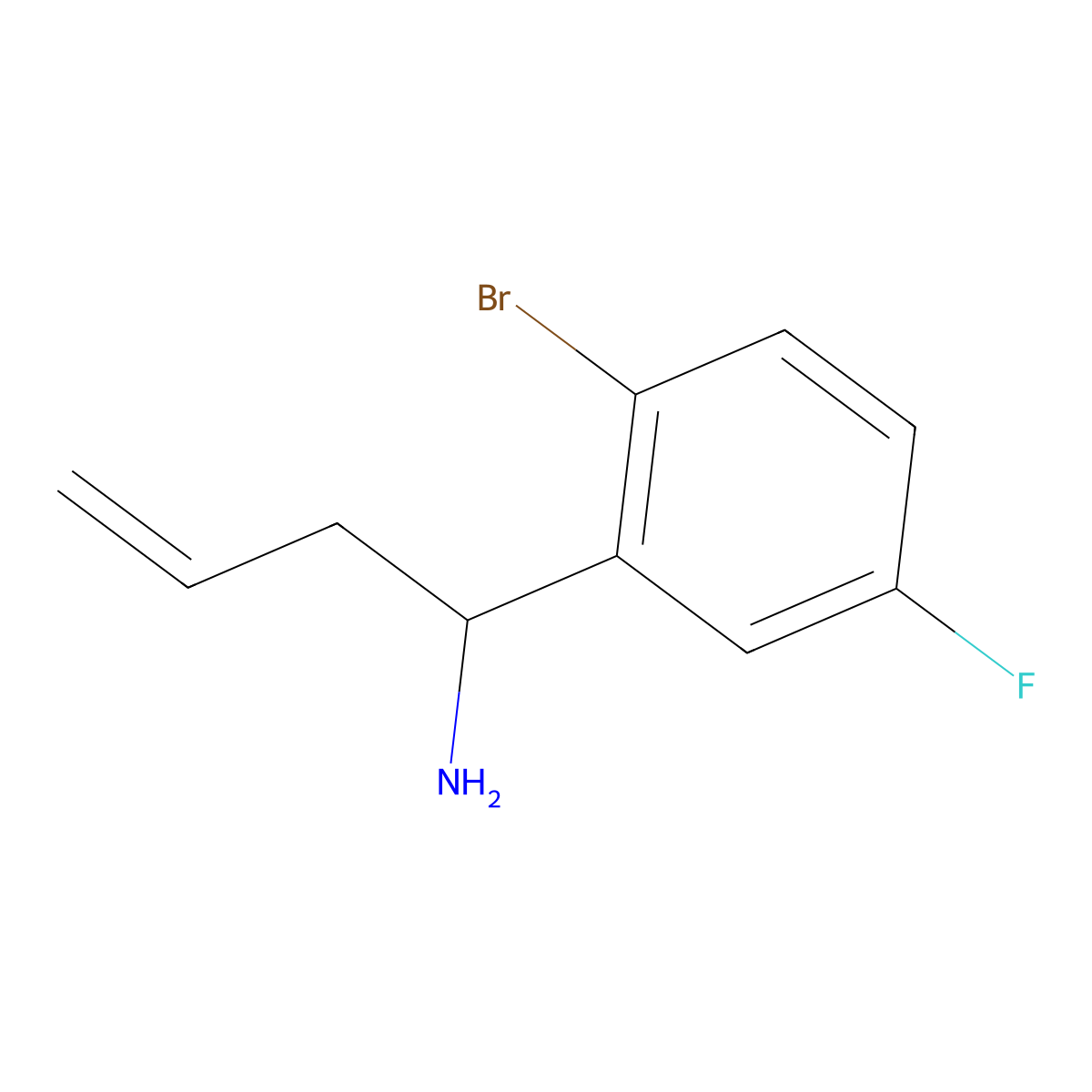 (R)-1-(2-Bromo-5-fluorophenyl)but-3-EN-1-amine molecular structure, CAS 1270045-85-6