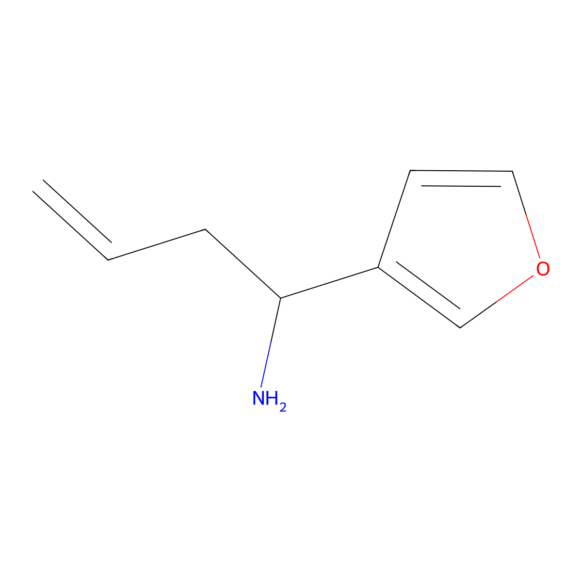 (1R)-1-(furan-3-yl)but-3-en-1-amine molecular structure, CAS 1270048-15-1