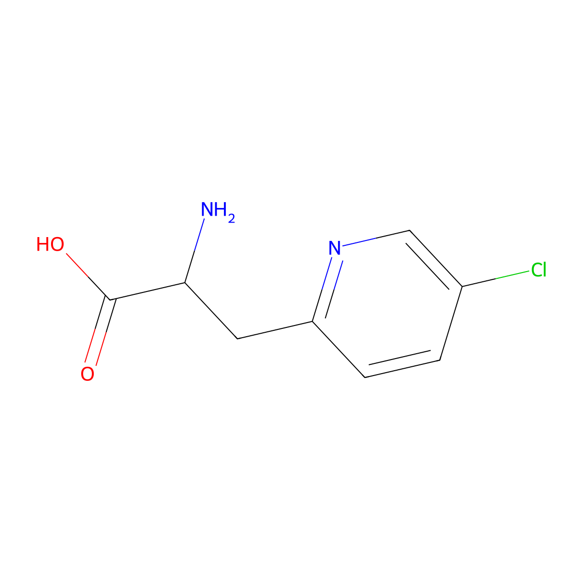 (2S)-2-Amino-3-(5-chloropyridin-2-YL)propanoic acid molecular structure, CAS 1270049-06-3