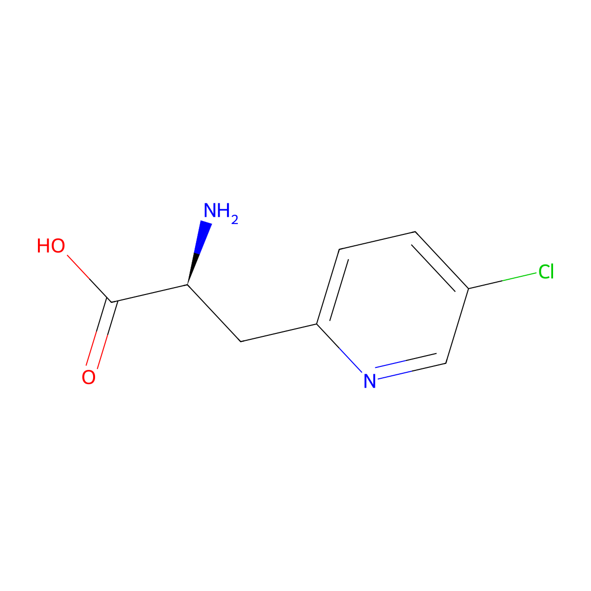 (2S)-2-Amino-3-(5-chloropyridin-2-YL)propanoic acid molecular structure, CAS 1270049-06-3