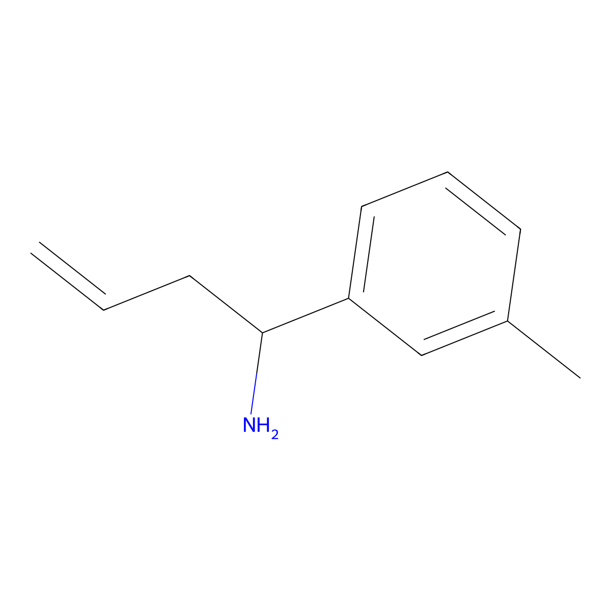 (S)-1-(m-Tolyl)but-3-en-1-amine molecular structure, CAS 1270049-19-8
