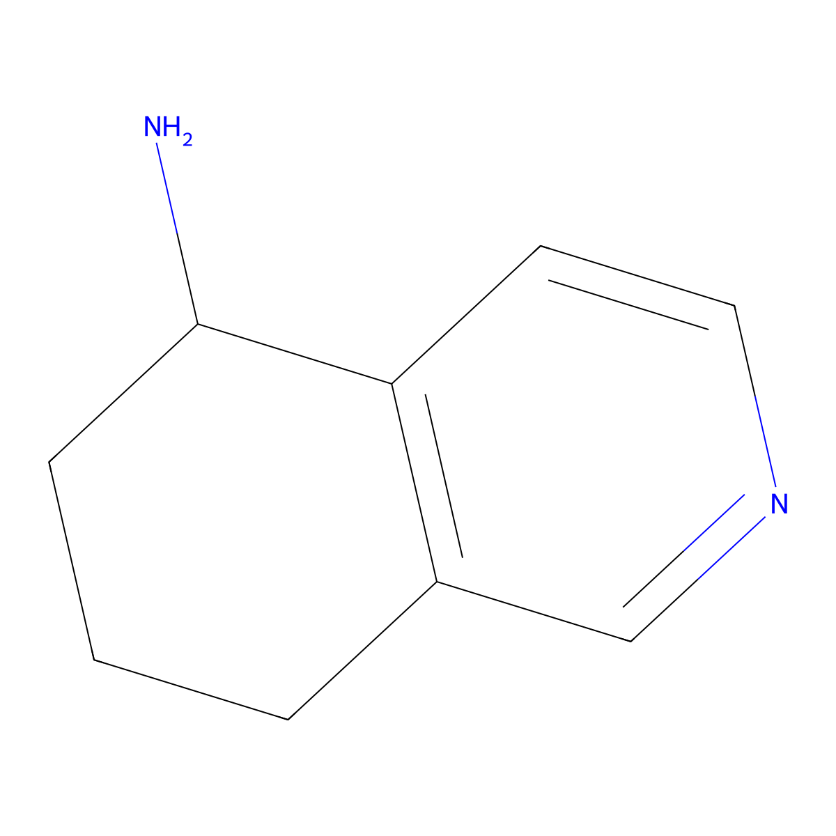 (5R)-5,6,7,8-Tetrahydroisoquinolin-5-amine molecular structure, CAS 1270054-62-0