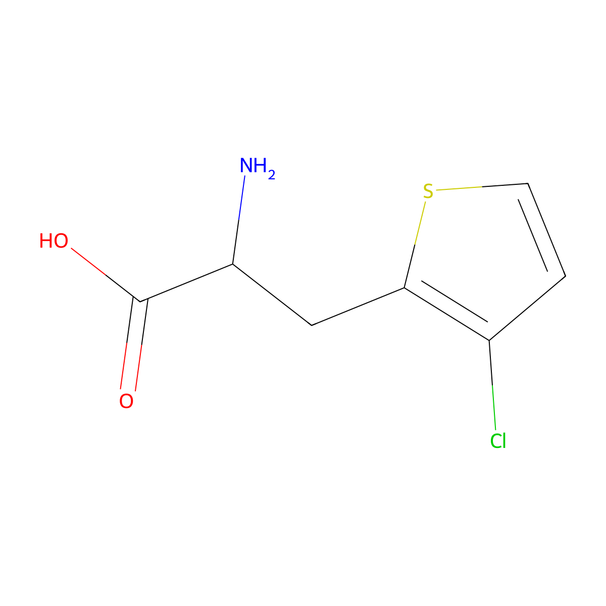 (2R)-2-amino-3-(3-chlorothiophen-2-yl)propanoic acid molecular structure, CAS 1270058-55-3