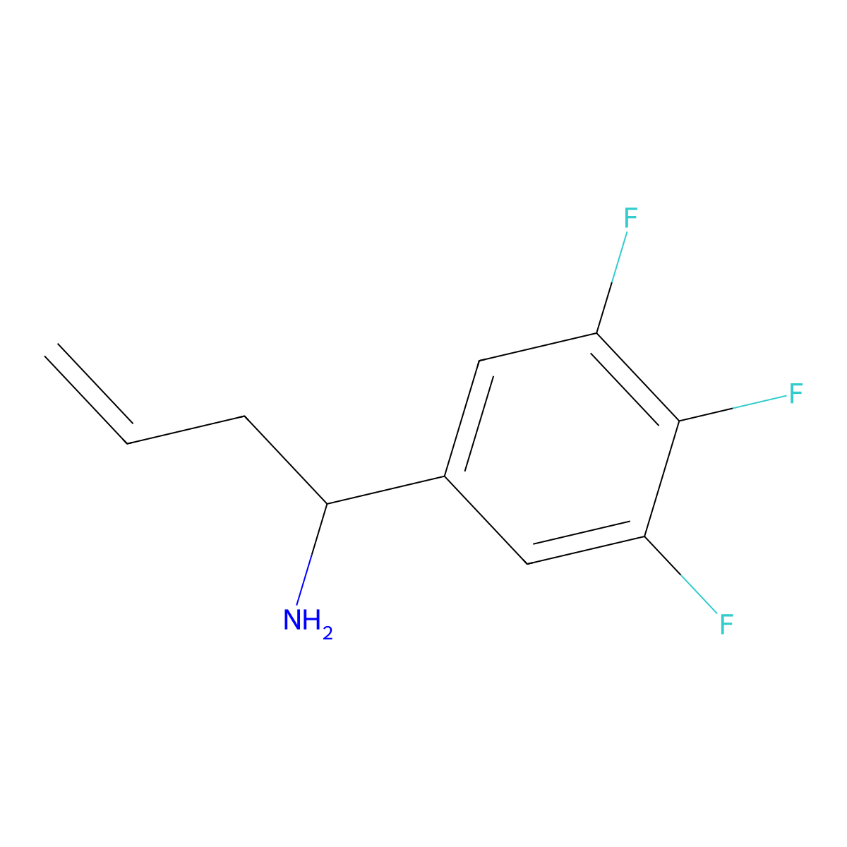 (S)-1-(3,4,5-Trifluorophenyl)but-3-en-1-amine molecular structure, CAS 1270064-02-2