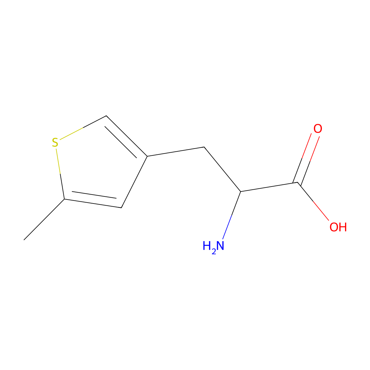 (2R)-2-amino-3-(5-methylthiophen-3-yl)propanoic acid molecular structure, CAS 1270065-69-4