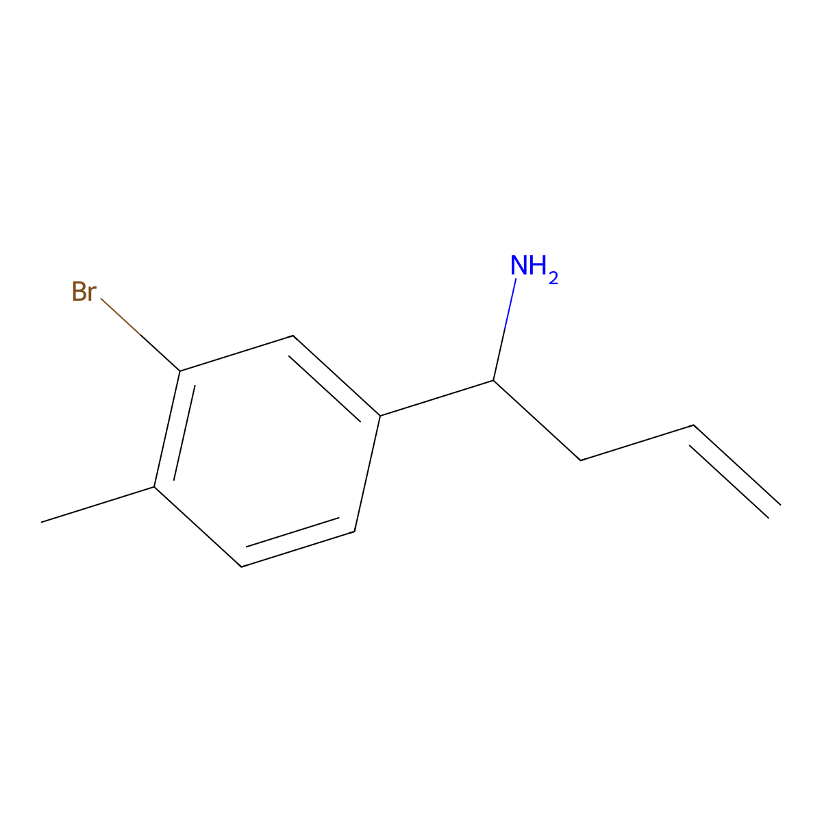 (S)-1-(3-Bromo-4-methylphenyl)but-3-en-1-amine molecular structure, CAS 1270068-73-9