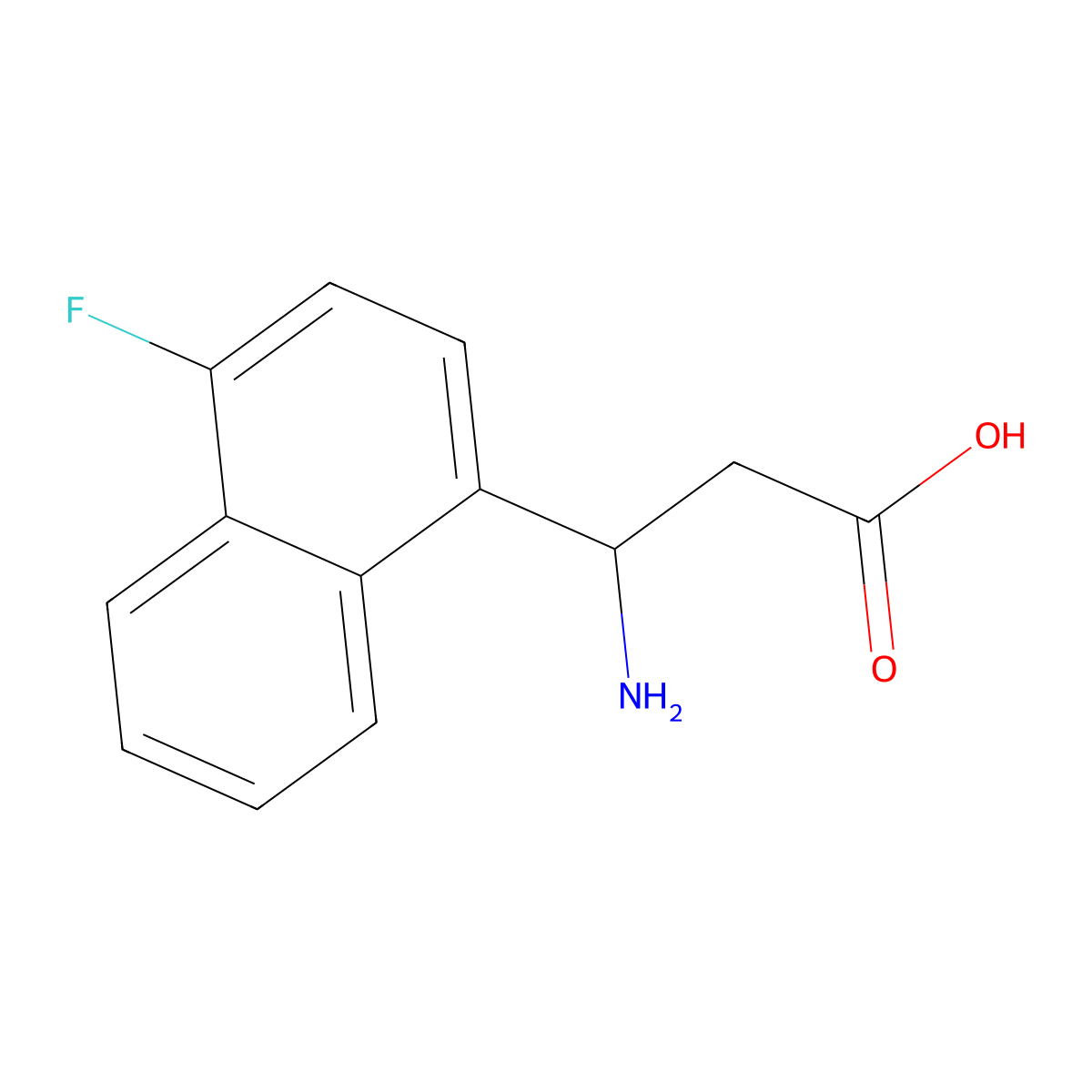 (3R)-3-Amino-3-(4-fluoronaphthalen-1-YL)propanoic acid molecular structure, CAS 1270069-55-0