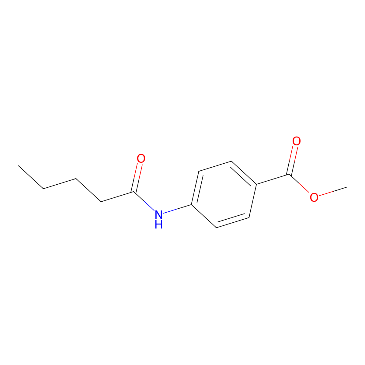 Methyl 4-(pentanoylamino)benzoate molecular structure, CAS 127007-34-5