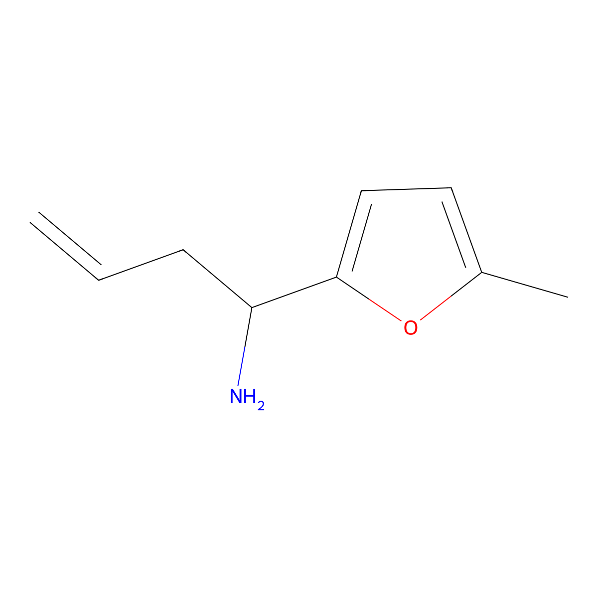 (1S)-1-(5-Methyl(2-furyl))but-3-enylamine molecular structure, CAS 1270078-97-1