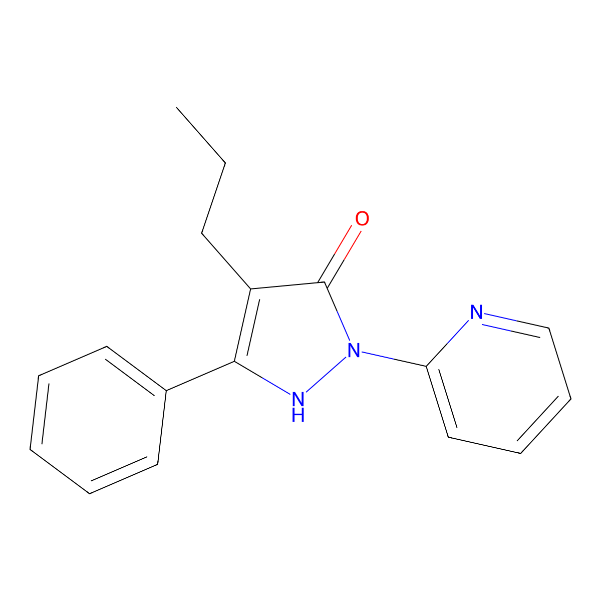 3-phenyl-4-propyl-1-(pyridin-2-yl)-1H-pyrazol-5-ol molecular structure, CAS 1270084-92-8