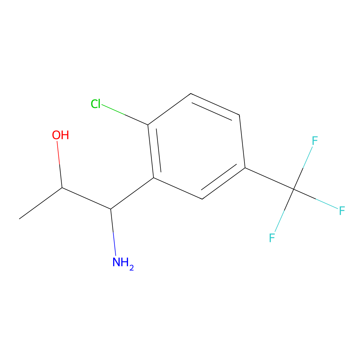 (1R,2S)-1-Amino-1-[2-chloro-5-(trifluoromethyl)phenyl]propan-2-OL molecular structure, CAS 1270089-83-2