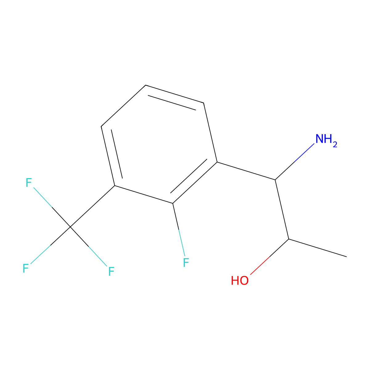 (1R,2S)-1-Amino-1-[2-fluoro-3-(trifluoromethyl)phenyl]propan-2-OL molecular structure, CAS 1270089-88-7