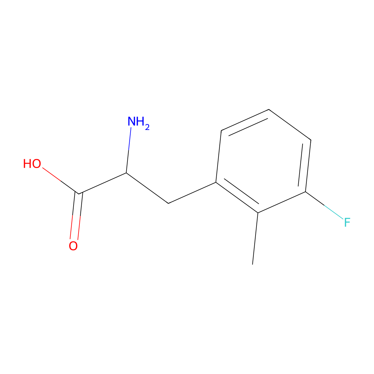 (2S)-2-Amino-3-(3-fluoro-2-methylphenyl)propanoic acid molecular structure, CAS 1270090-55-5