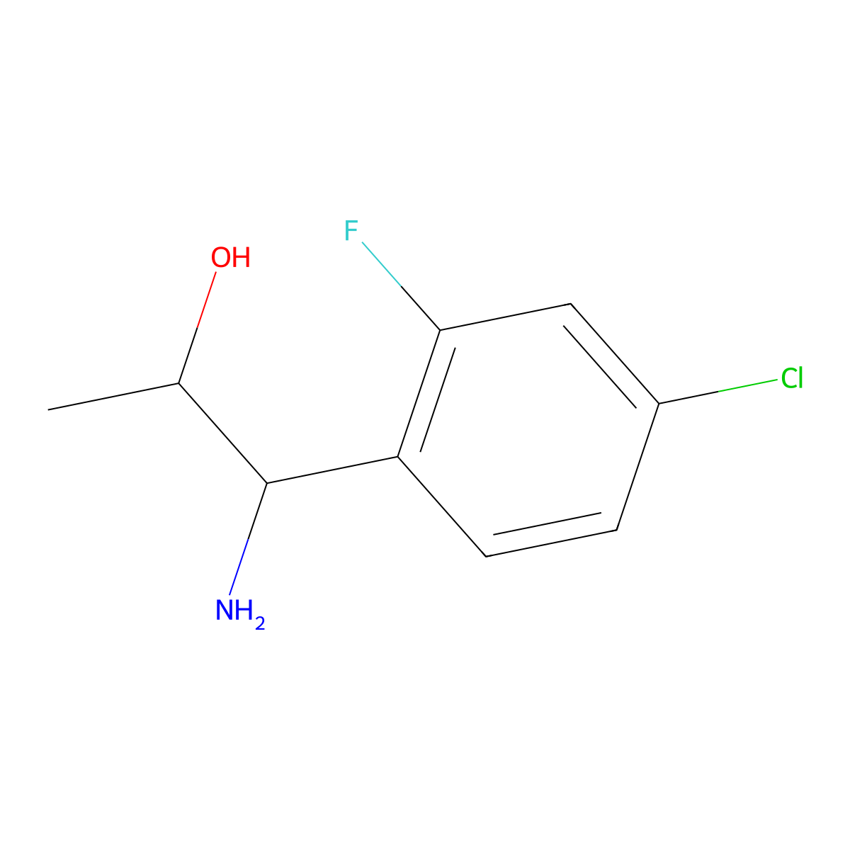 (1R,2S)-1-Amino-1-(4-chloro-2-fluorophenyl)propan-2-OL molecular structure, CAS 1270091-10-5