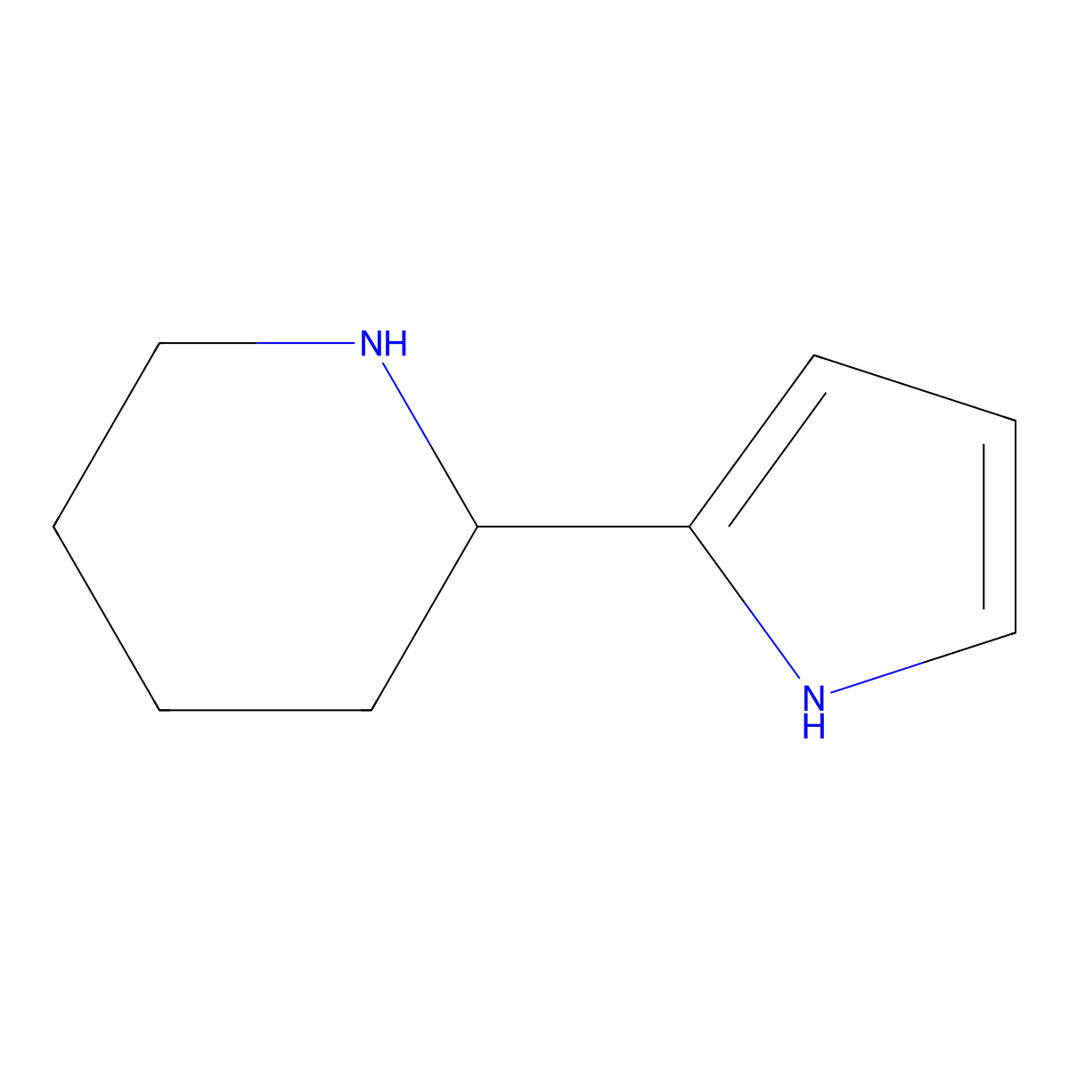 (R)-2-(1H-Pyrrol-2-yl)piperidine molecular structure, CAS 1270092-53-9