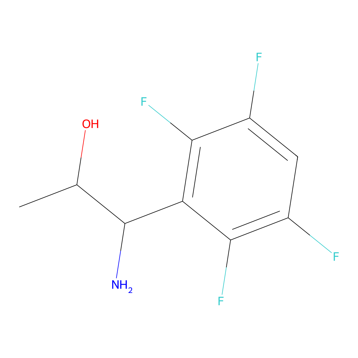 (1R,2S)-1-Amino-1-(2,3,5,6-tetrafluorophenyl)propan-2-ol molecular structure, CAS 1270094-37-5