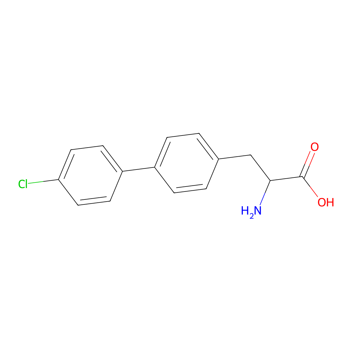 4-(4-Chlorophenyl)-L-phenylalanine molecular structure, CAS 1270097-85-2