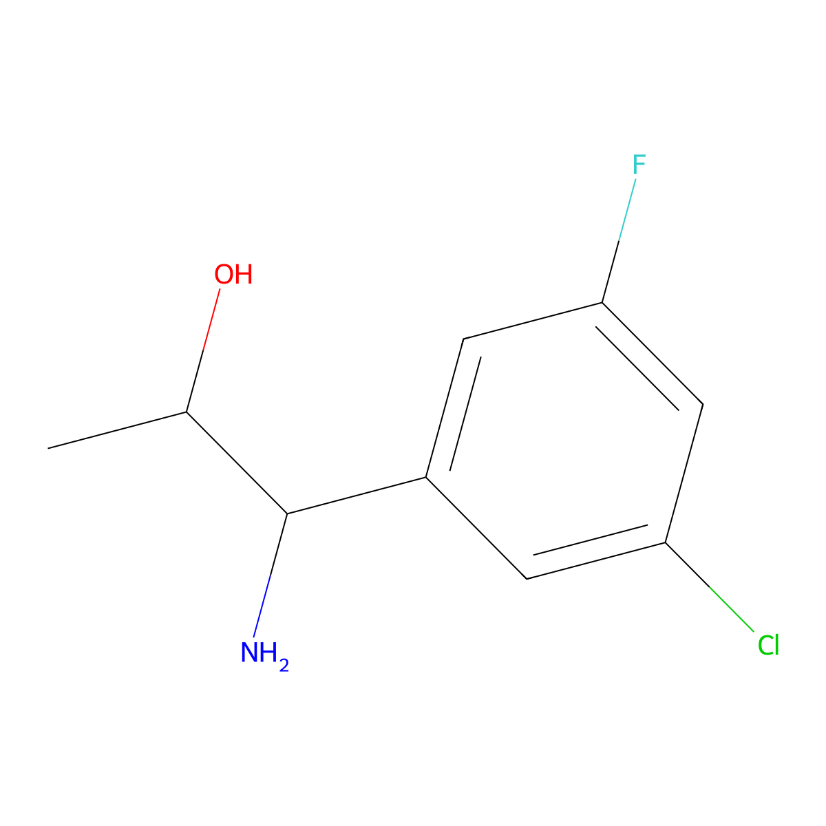 (1R,2S)-1-Amino-1-(3-chloro-5-fluorophenyl)propan-2-OL molecular structure, CAS 1270098-07-1