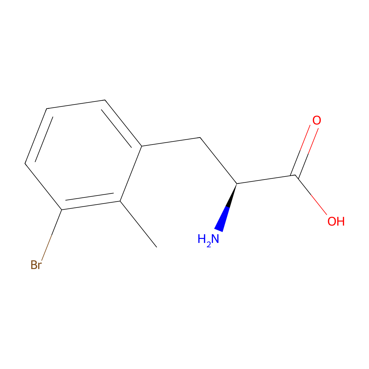 3-Bromo-2-methyl-L-phenylalanine molecular structure, CAS 1270098-48-0