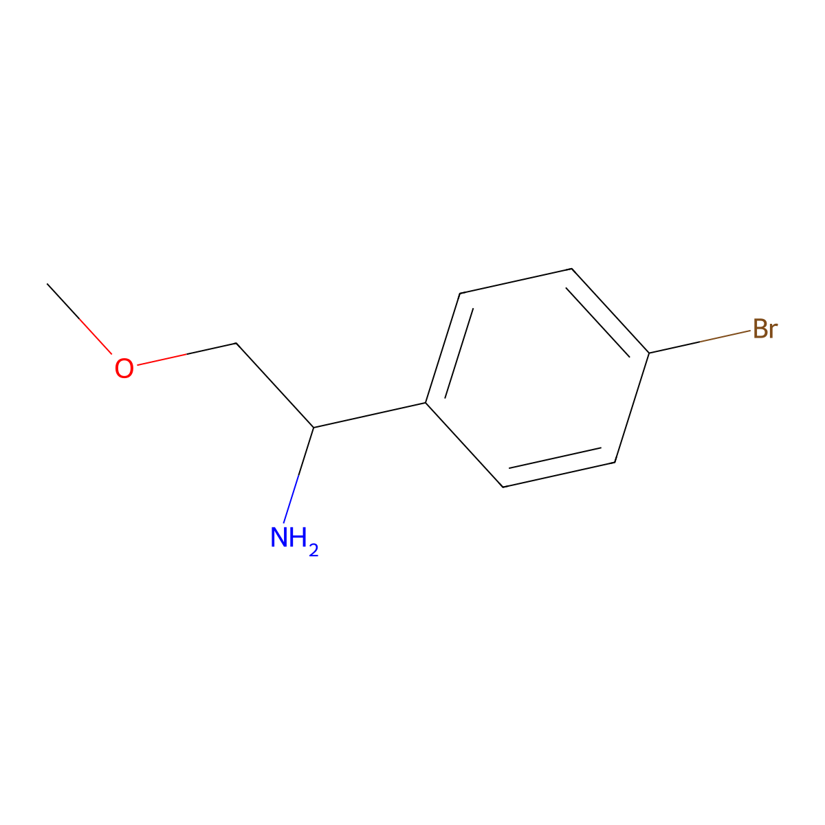(S)-1-(4-Bromophenyl)-2-methoxyethanamine molecular structure, CAS 1270099-77-8