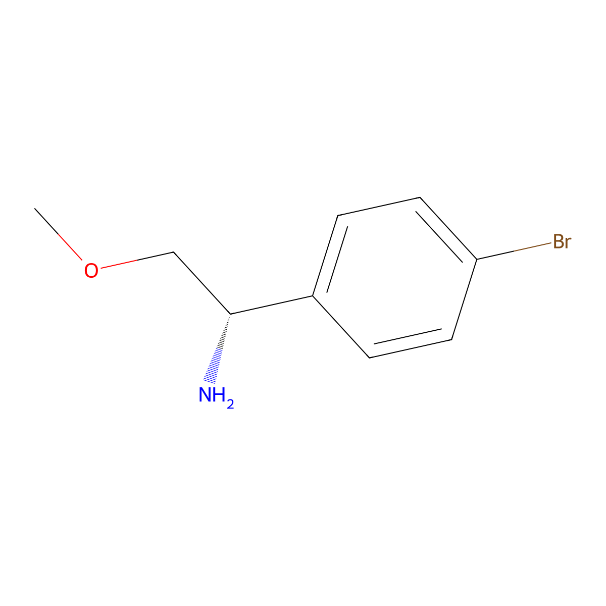 (S)-1-(4-Bromophenyl)-2-methoxyethanamine molecular structure, CAS 1270099-77-8