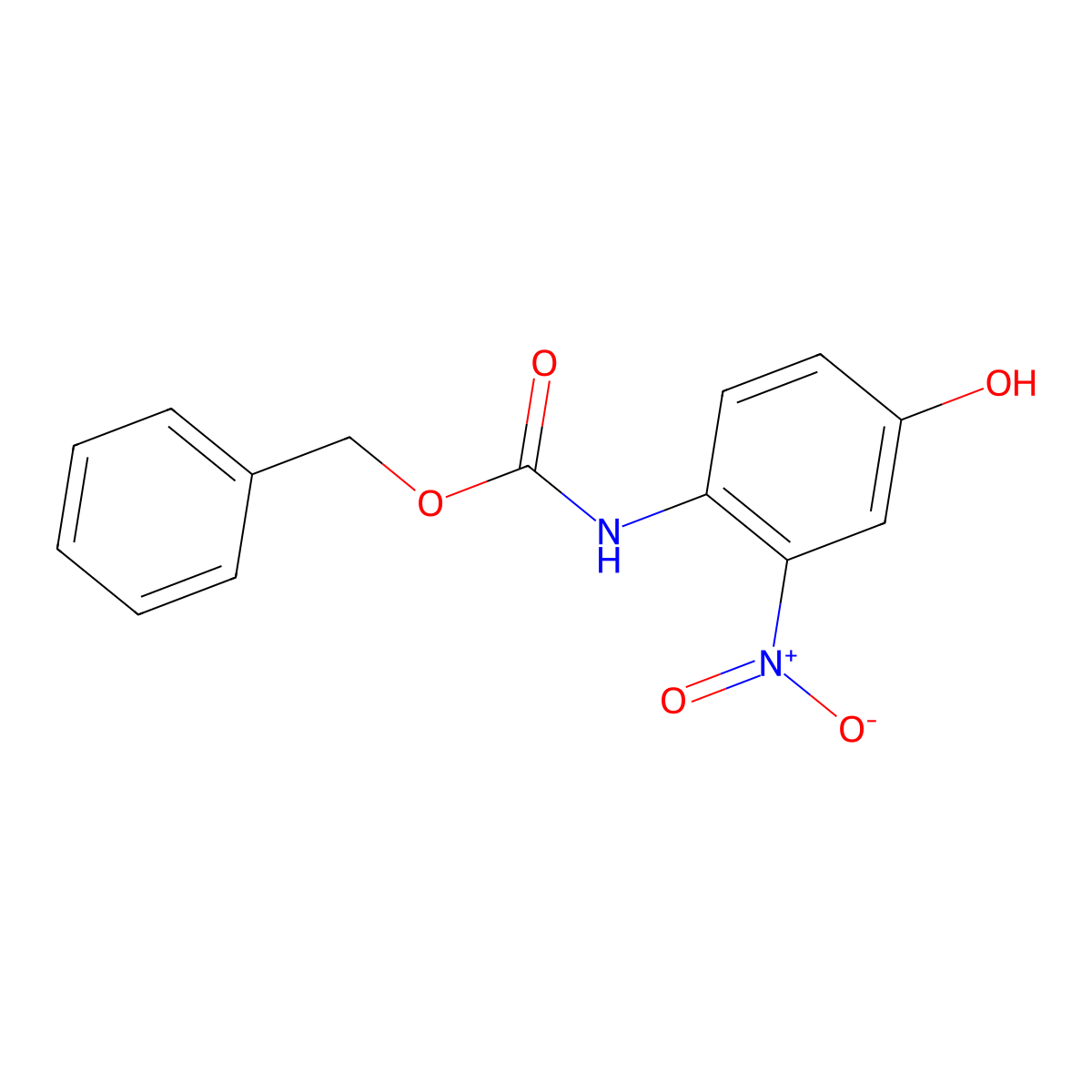 benzyl N-(4-hydroxy-2-nitrophenyl)carbamate molecular structure, CAS 1270104-30-7