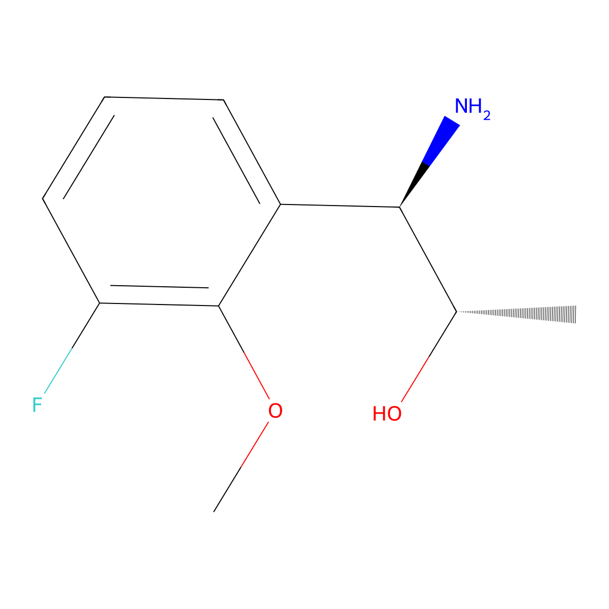 (1R,2S)-1-Amino-1-(3-fluoro-2-methoxyphenyl)propan-2-OL molecular structure, CAS 1270105-71-9