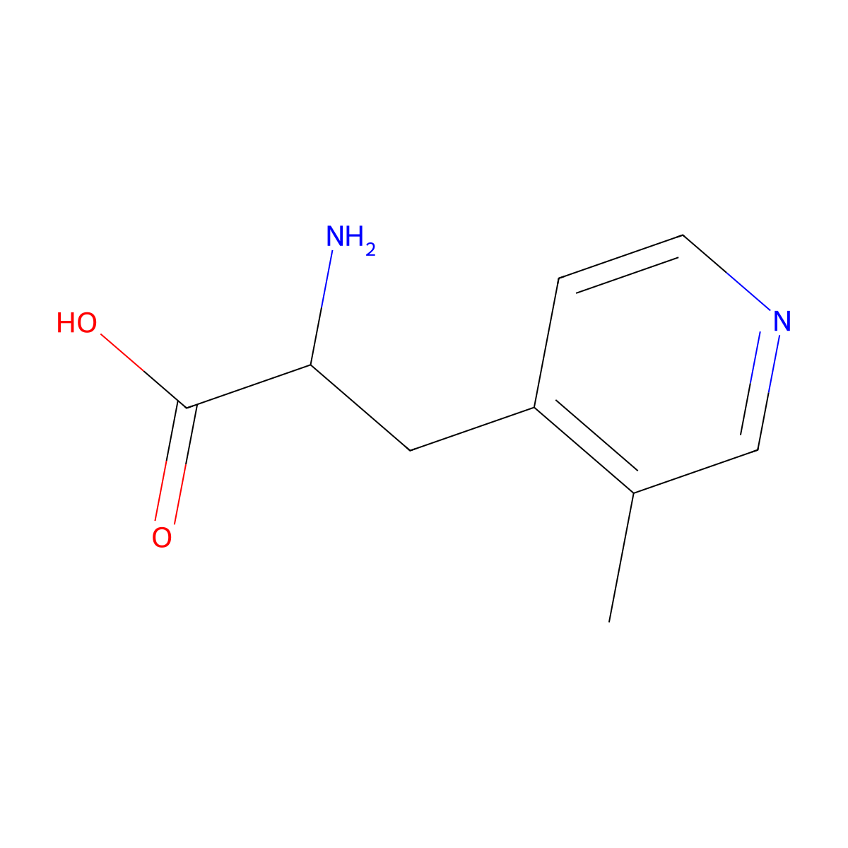 (S)-2-Amino-3-(3-methylpyridin-4-YL)propanoic acid molecular structure, CAS 1270107-01-1