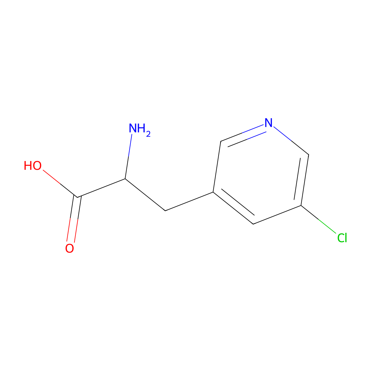 (2S)-2-amino-3-(5-chloropyridin-3-yl)propanoic acid molecular structure, CAS 1270107-94-2