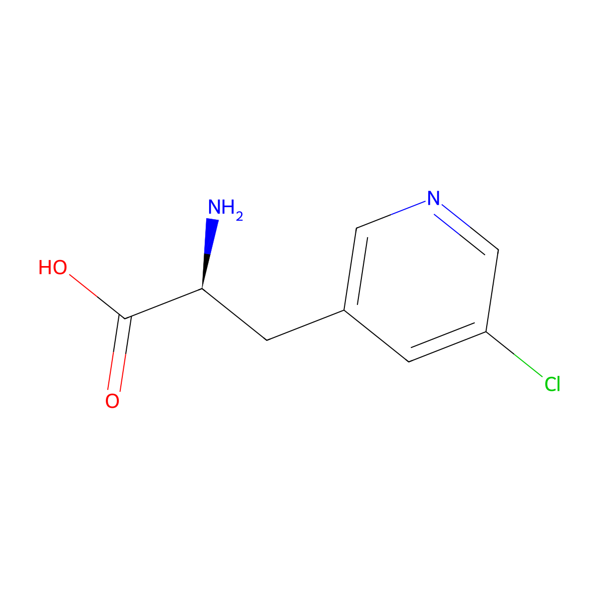 (2S)-2-amino-3-(5-chloropyridin-3-yl)propanoic acid molecular structure, CAS 1270107-94-2