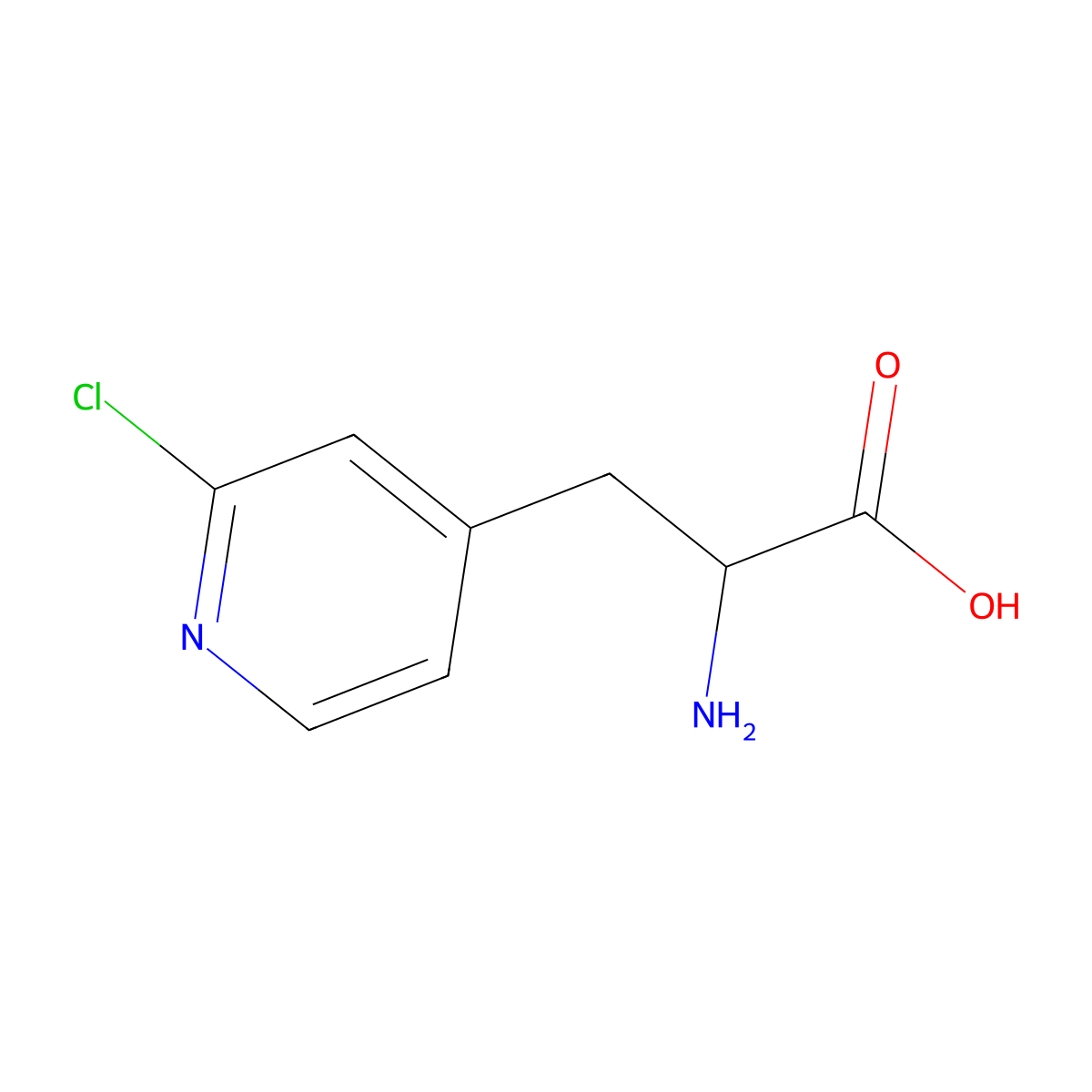 (2S)-2-Amino-3-(2-chloropyridin-4-YL)propanoic acid molecular structure, CAS 1270108-23-0