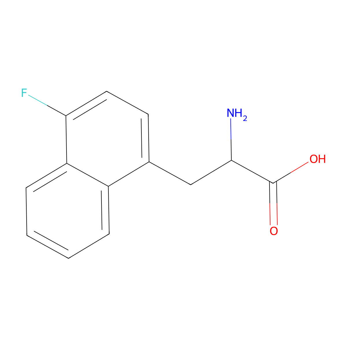(2S)-2-amino-3-(4-fluoronaphthalen-1-yl)propanoic acid molecular structure, CAS 1270110-80-9