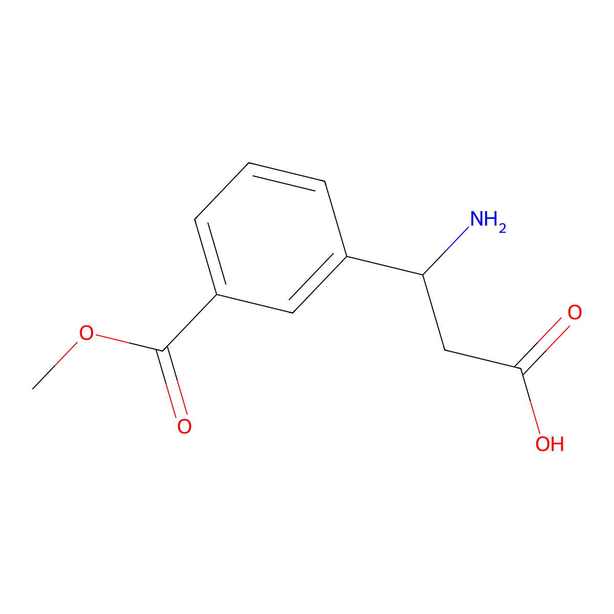 (3S)-3-Amino-3-[3-(methoxycarbonyl)phenyl]propanoic acid molecular structure, CAS 1270111-16-4