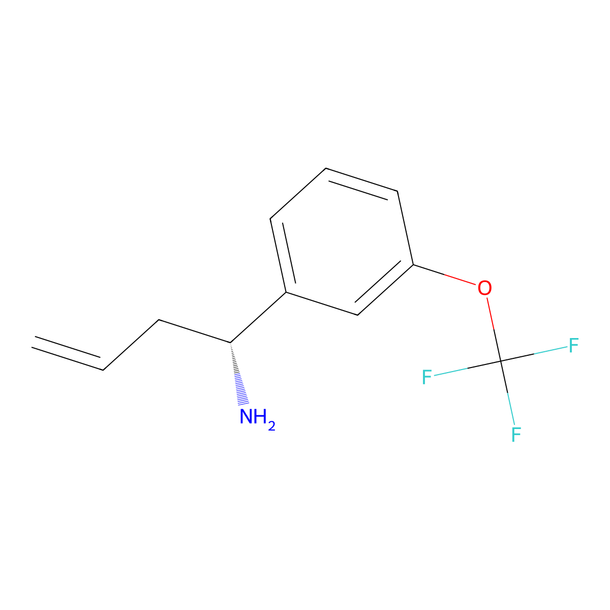 (R)-1-(3-(Trifluoromethoxy)phenyl)but-3-en-1-amine molecular structure, CAS 1270119-24-8